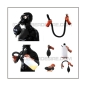 Preview: Deluxe M85 gasmask-zipperhood-system ULTIMATE-I with tube-set, sniffdildo, inhaler-set and rebreathing-bag-set